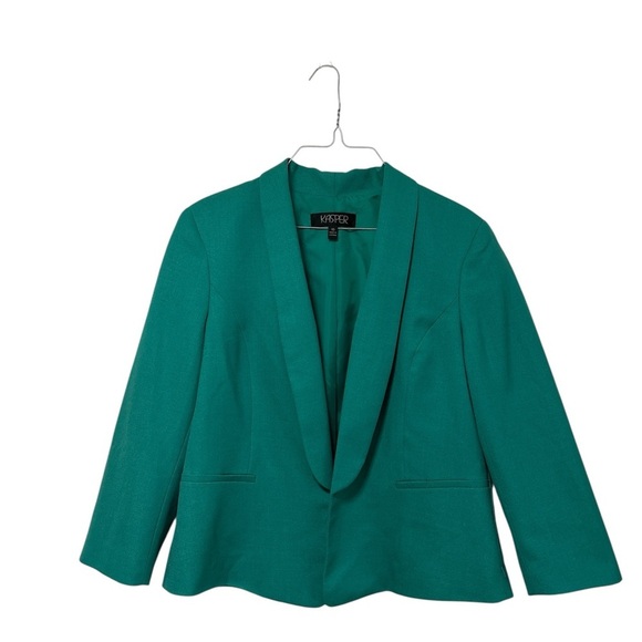 Kasper Jackets & Blazers - Kasper Blue Blazer with Shawl Collar